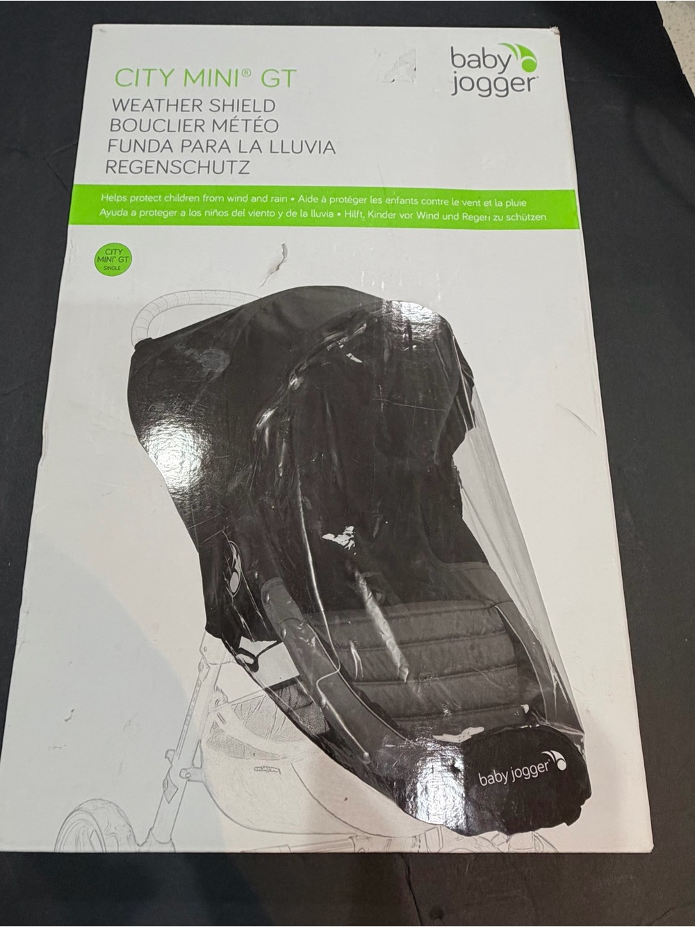 Baby Jogger City Mini GT Weather Shield - Black/Clear
